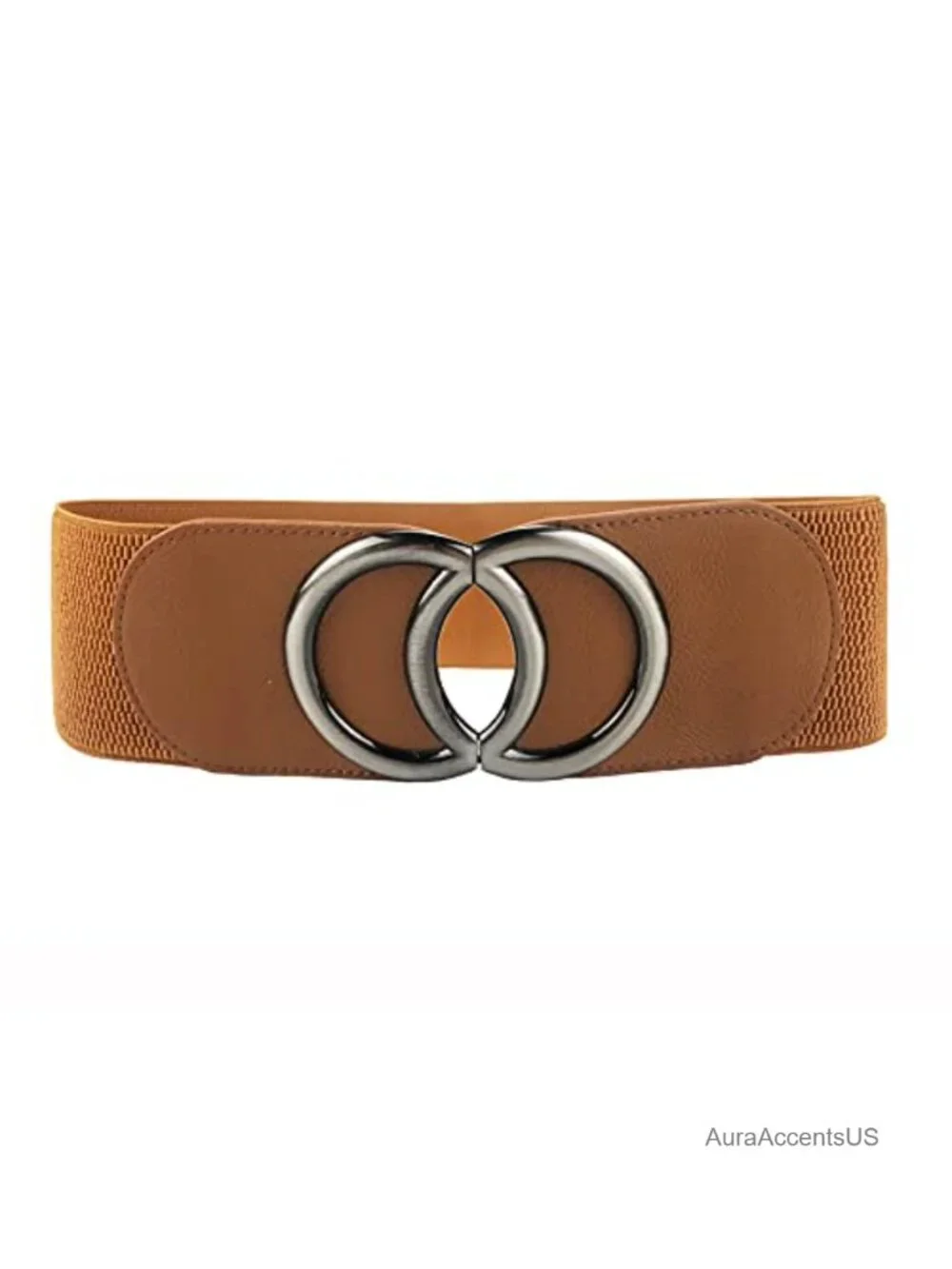Elastic Wide Waist Cinch Belt for Dresses, Faux Leather